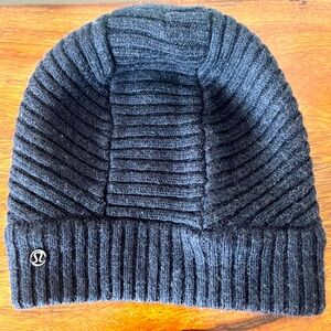 Lululemon Dark Grey Ribbed Beanie